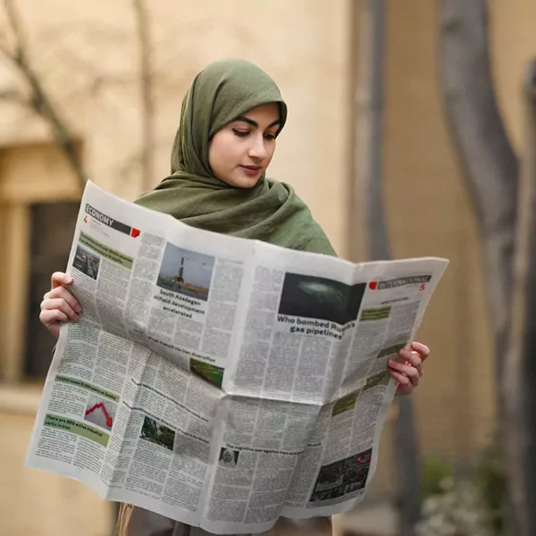 روسری وال نخ سبز زیتونی روشن