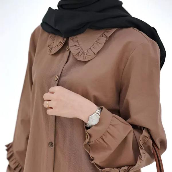 شومیز لینن نسکافه‌ای