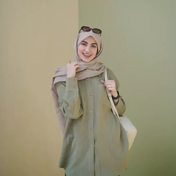 شومیز سبز زیتونی