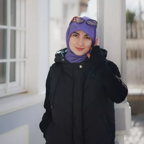 روسری وال نخ بنفش