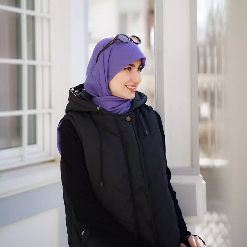 روسری وال نخ بنفش