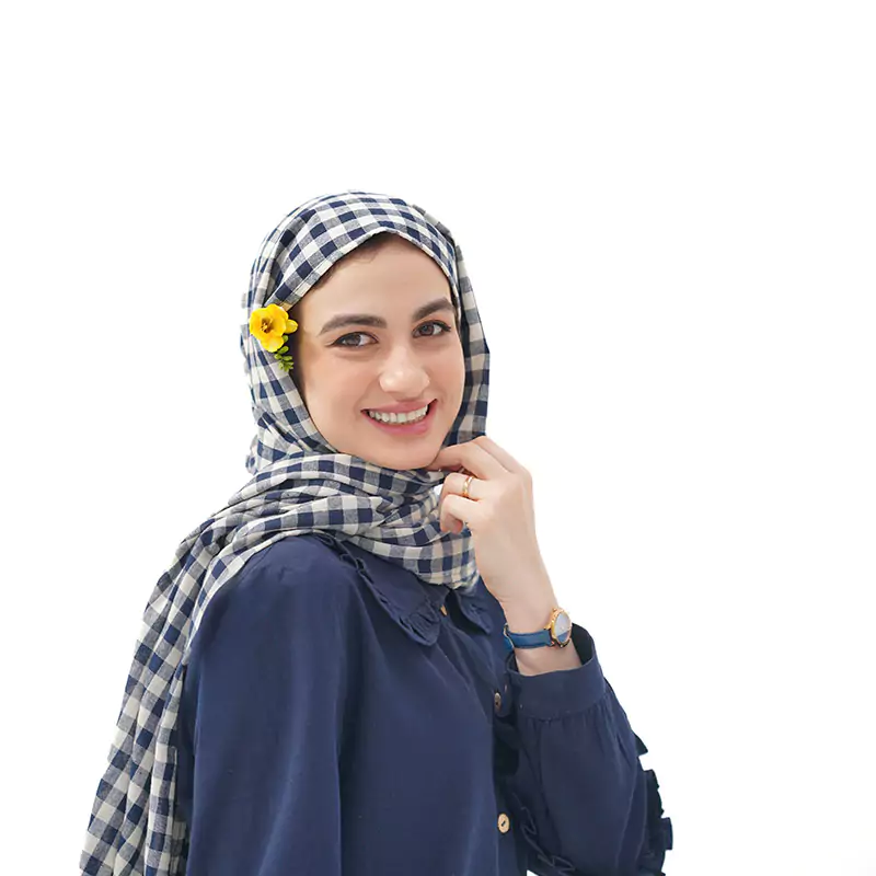 شال وال نخ چهارخونه