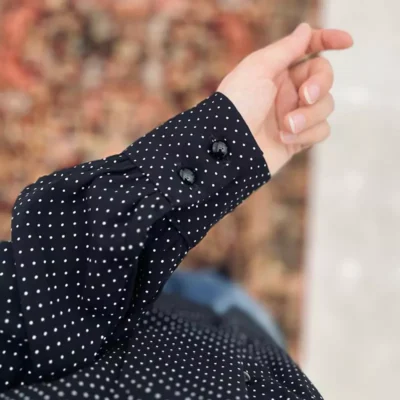 شومیز خالدار مشکی